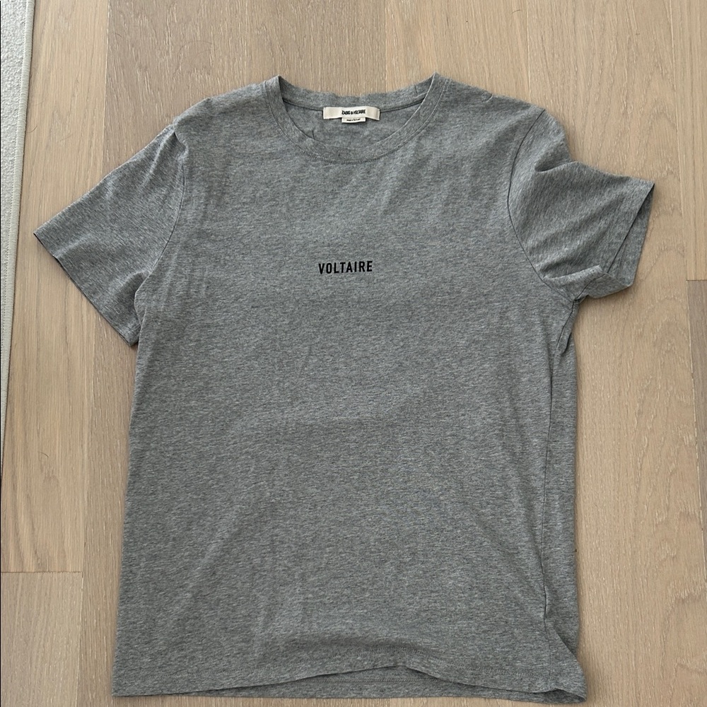 Zadig & Voltaire Gray VOLTAIRE Logo T‑Shirt